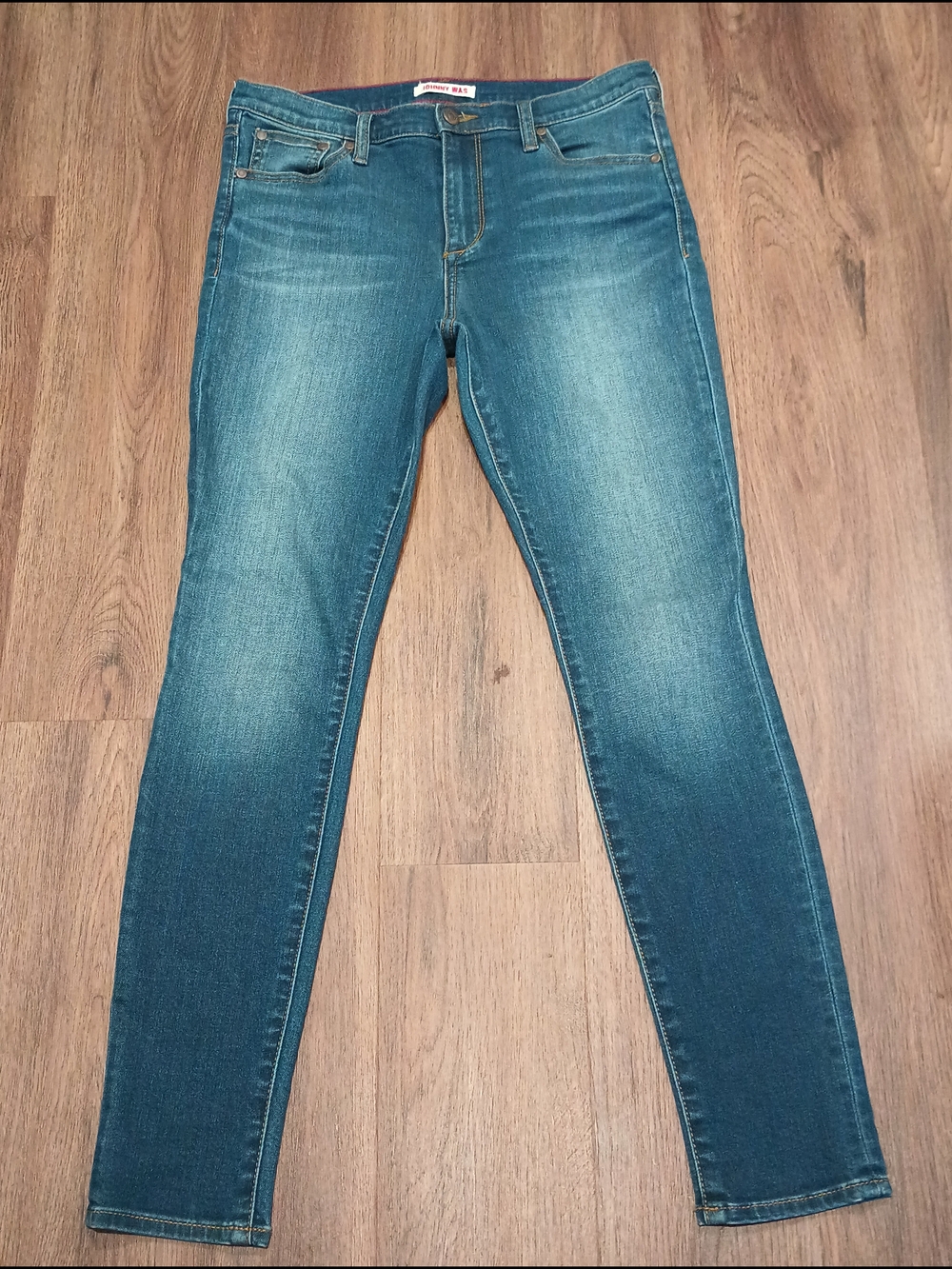Johnny Was JWD1000 Aline Straight Leg Jeans Size 28 Stretch Denim
